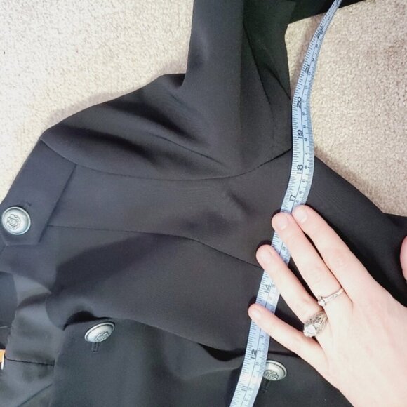 Imperial Italy Black Double Breasted Lined Military Academia Preppy Blazer M - Picture 7 of 11